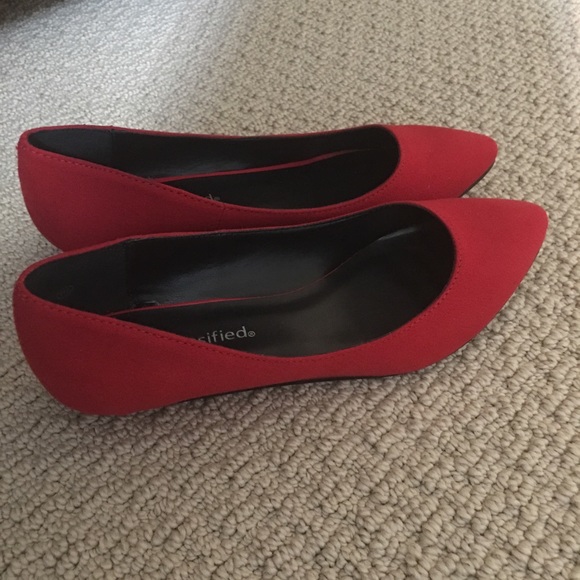 🌹Super cute dark red wedges - Picture 1 of 8
